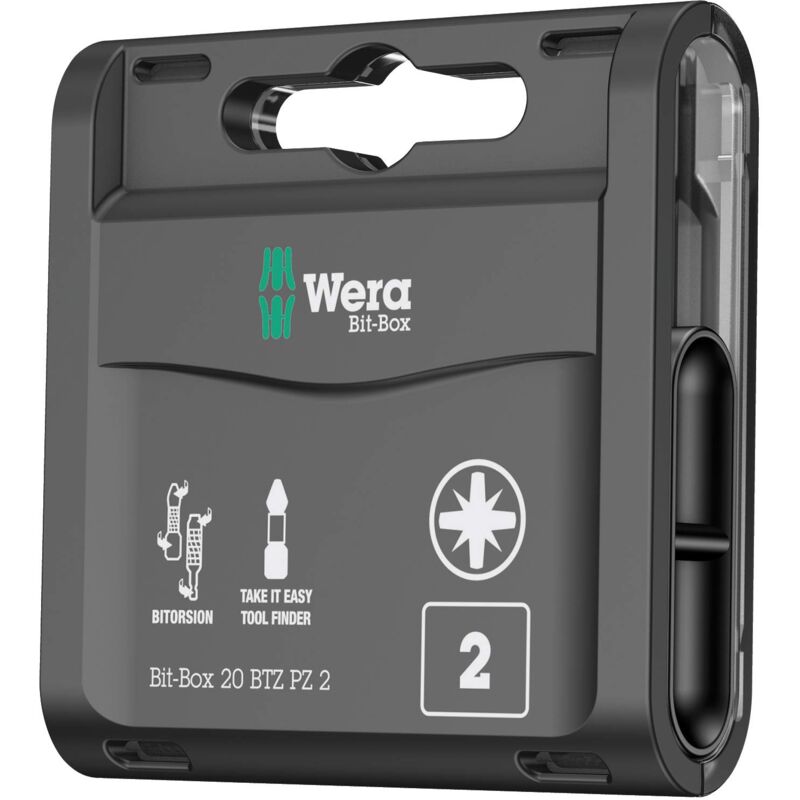 foto del prodotto wera 05057761001 inserti per adatte a viti pozidriv, multicolore, 0 w, 0 v, pz 2, set di 20 pezzi