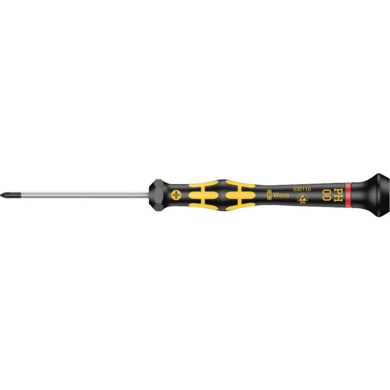 foto del prodotto wera 1550 05030110001 esd cacciavite a croce ph 00 lunghezza della lama 60 mm