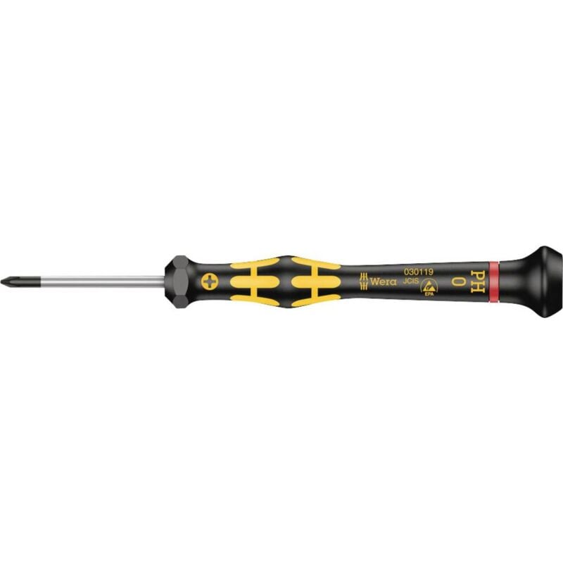 foto del prodotto wera 1550 ph kraftform micro 05030119001 esd cacciavite a croce ph 0 lunghezza della lama 40 mm