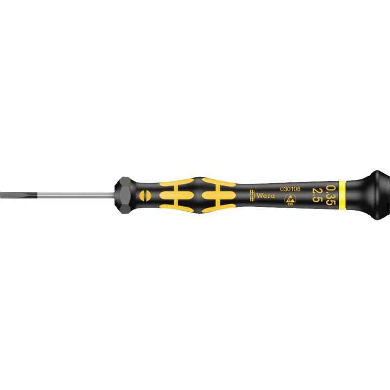 foto del prodotto wera 1578 a kraftform micro esd cacciavite a taglio larghezza della lama 2.5 mm lunghezza della lama 40 mm
