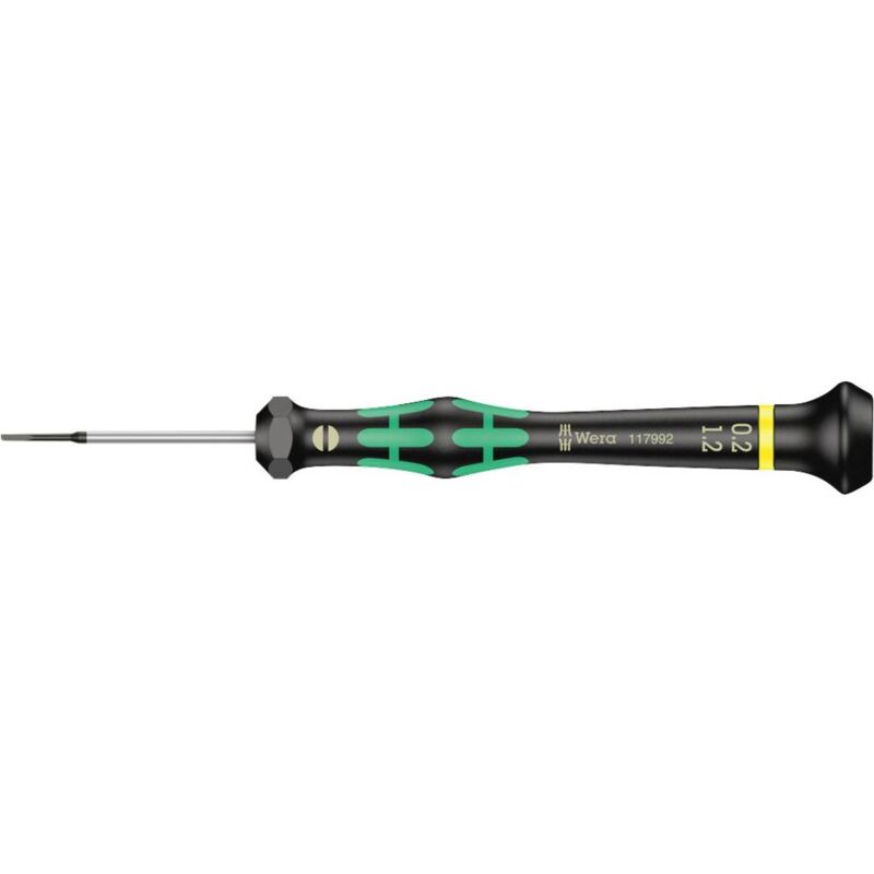 foto del prodotto wera 2035 elettronica e meccanica di precisione cacciavite a taglio larghezza della lama 1.2 mm lunghezza della lama 