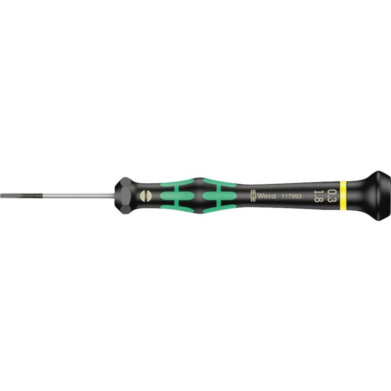 foto del prodotto wera 2035 elettronica e meccanica di precisione cacciavite a taglio larghezza della lama 1.8 mm lunghezza della lama 