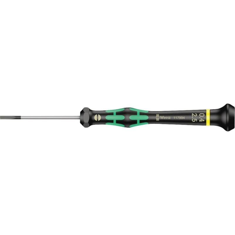 foto del prodotto wera 2035 elettronica e meccanica di precisione cacciavite a taglio larghezza della lama 2.5 mm lunghezza della lama 