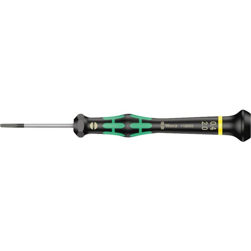 foto del prodotto wera 2035 elettronica e meccanica di precisione cacciavite a taglio larghezza della lama 2 mm lunghezza della lama 40