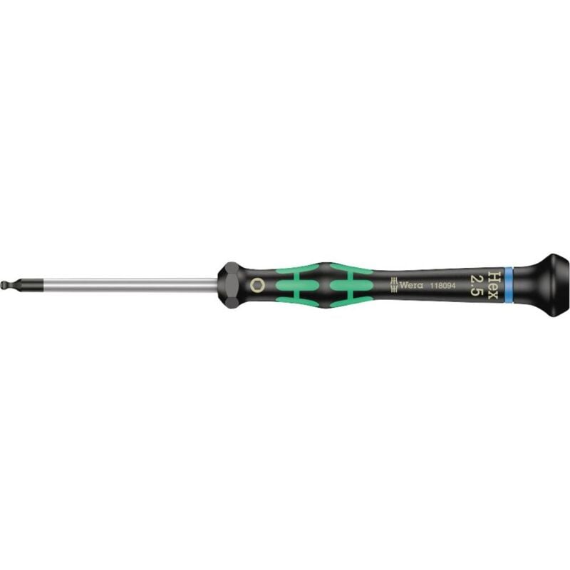 foto del prodotto wera 2052 elettronica e meccanica di precisione cacciavite a esagono interno dimensione chiave metrica 2.5 mm lunghe