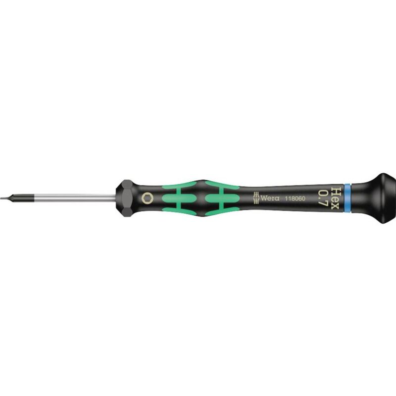 foto del prodotto wera 2054 elettronica e meccanica di precisione cacciavite a esagono interno dimensione chiave metrica 0.7 mm lunghe