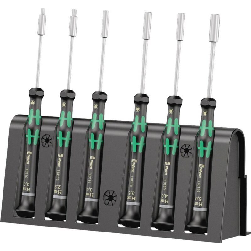 foto del prodotto wera 2069 6 elettronica e meccanica di precisione kit cacciaviti 6 parti esagono esterno