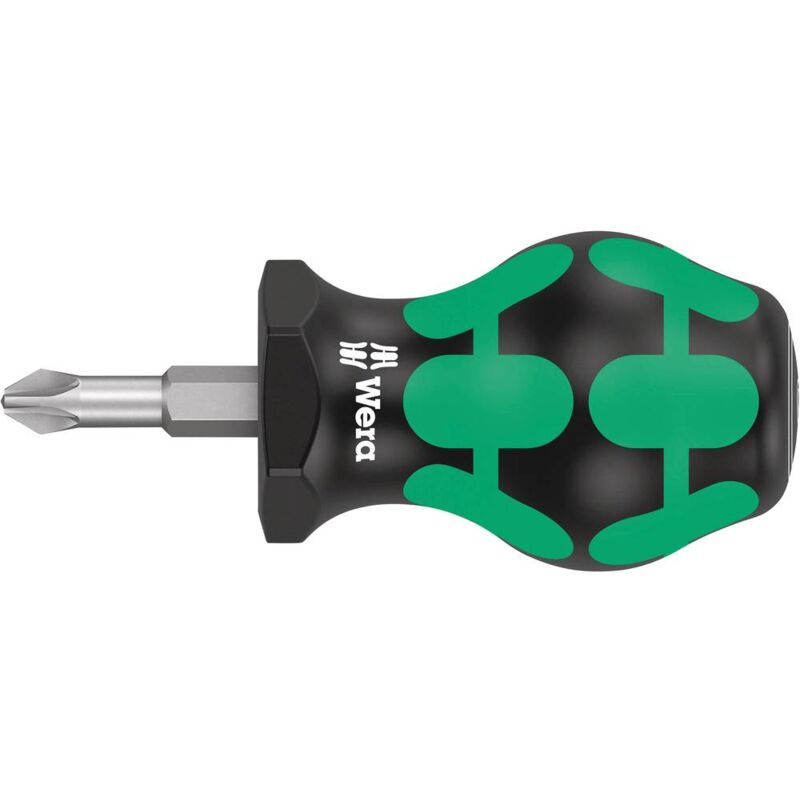 foto del prodotto wera 355 pz stubby 05008854001 cacciavite a croce pz 2 lunghezza della lama 25 mm