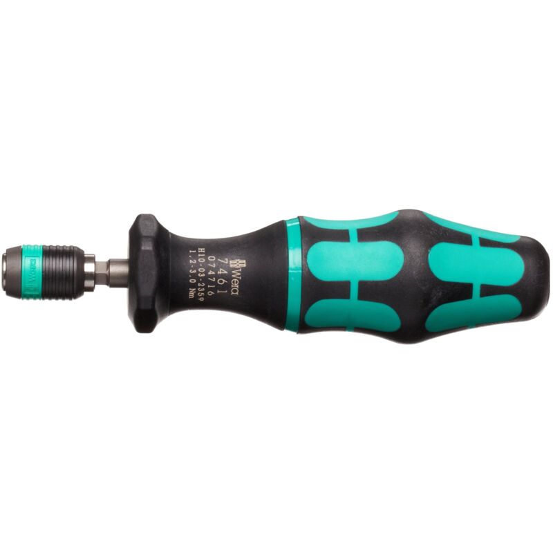 foto del prodotto wera 7461 kraftform giraviti dinamometrici preimpostati e regolabili con porta inserti rapidaptor, 1 4 pollice, 1,2 nm