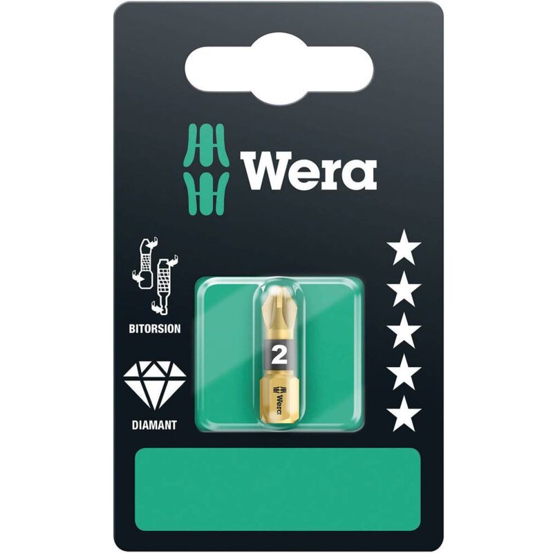 foto del prodotto wera 855 1 bdc sb sis 05073336001 inserto a croce pz 1 acciaio per utensili rivestimento di diamante d 6.3 1 pz.