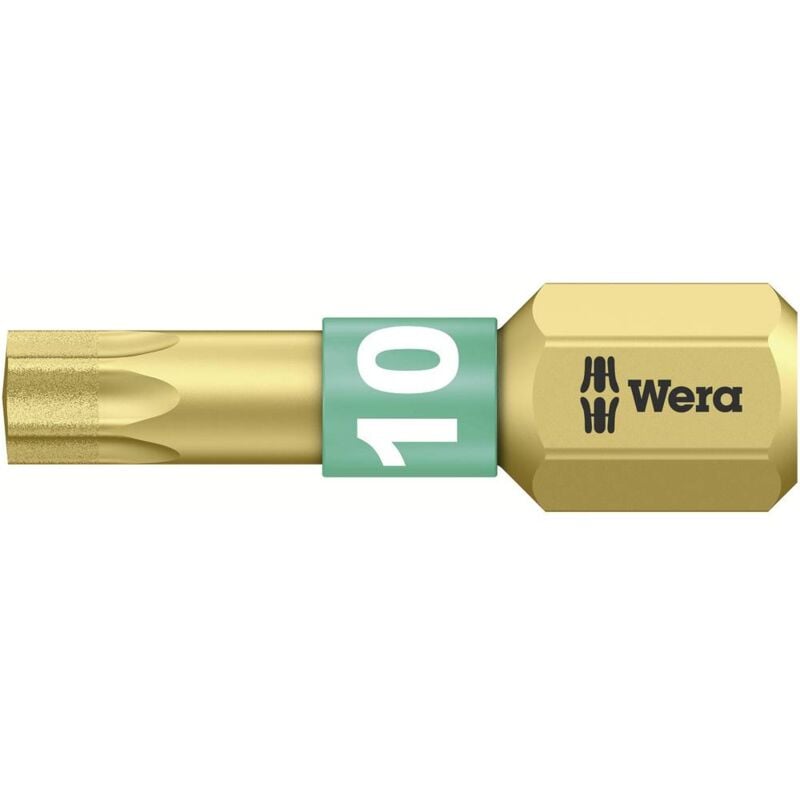 foto del prodotto wera 867 1 bdc tx10x25 05 066100 001 inserto torx t 10 acciaio per utensili legato, rivestimento di diamante d 6.3 1 pz