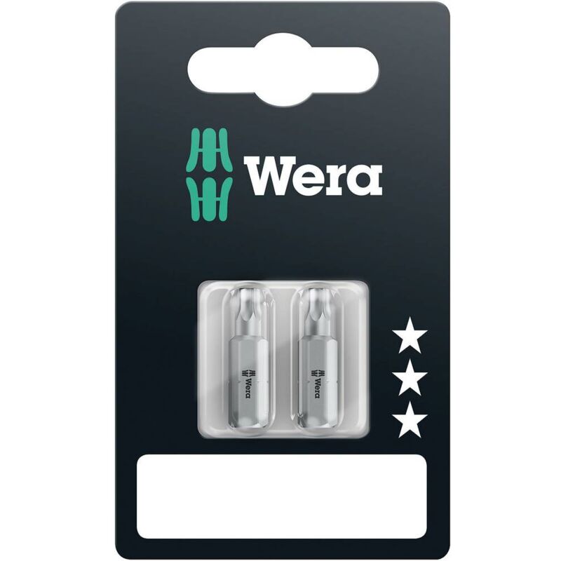 foto del prodotto wera 867 1 z sb sis 05073375001 inserto torx t 10, t 15, t 20 acciaio per utensili legato, duro d 6.3 3 pz.
