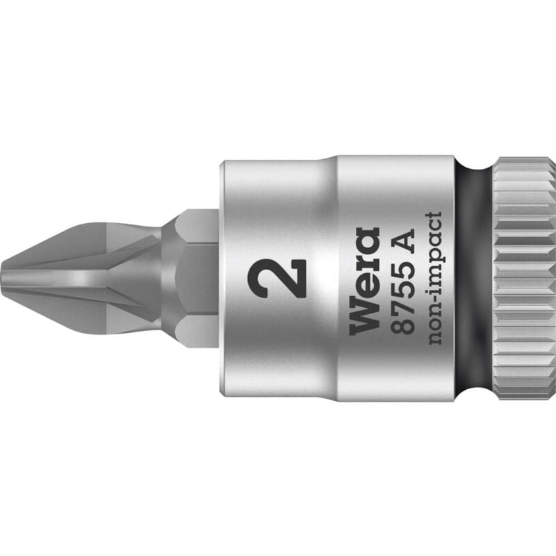foto del prodotto wera 8755 a 05003354001 croce pozidriv inserto giravite a bussola pz 2 1 4 6.3 mm 