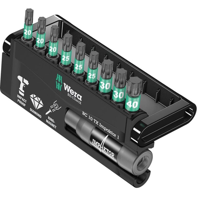 foto del prodotto wera 8767 9 idc 05057688001 kit inserti 10 parti torx interno tecnologia impaktor