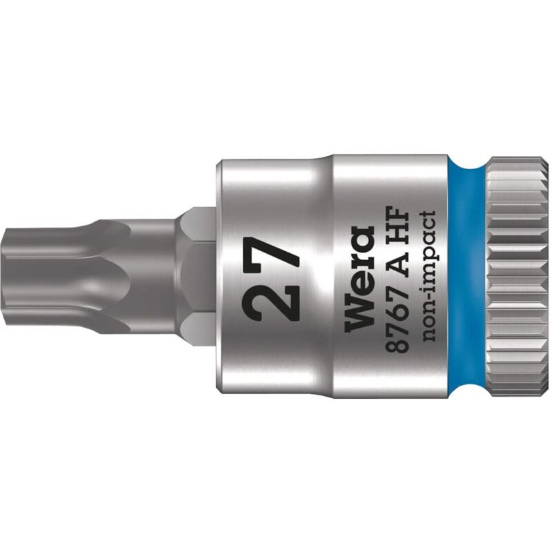 foto del prodotto wera 8767 a hf torx zyklop bussola con attacco da 1 4 con funzione di tenuta, tx 27 x 28 mm