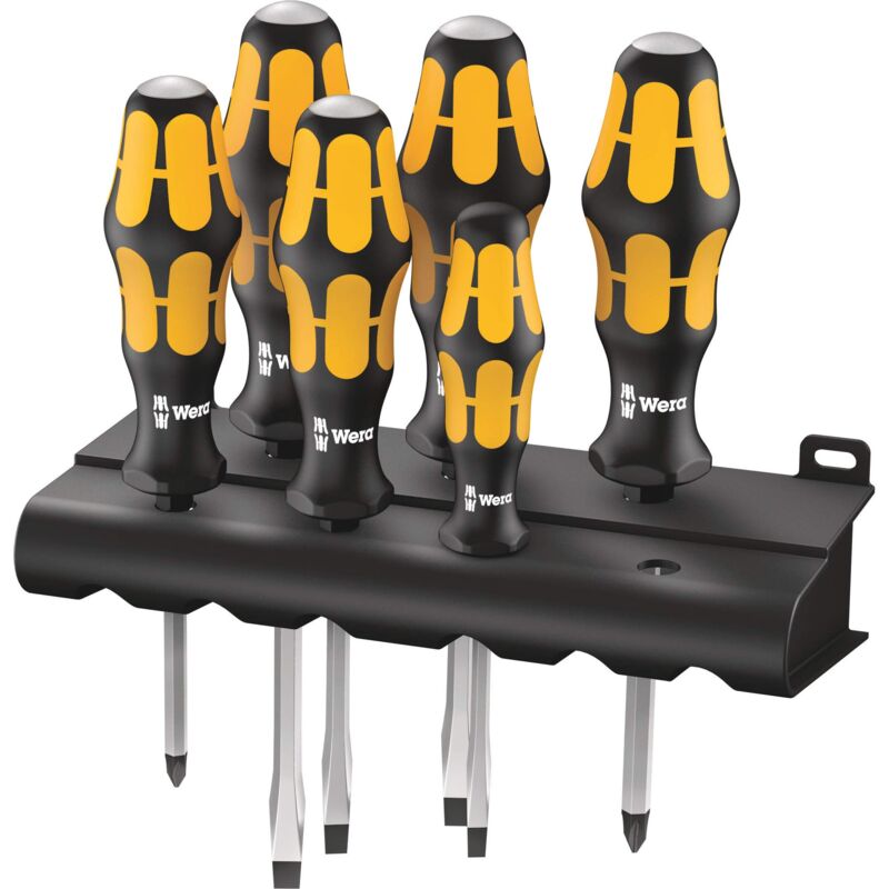 foto del prodotto wera 932 6 assortimento di giraviti kraftform il giravite scalpello della rack, 6 pezzi