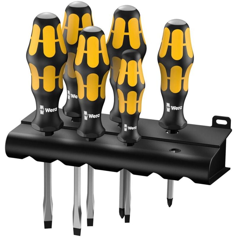 foto del prodotto wera 932 918 6 assortimento di giraviti kraftform il giravite scapello della rack, 6 pezzi