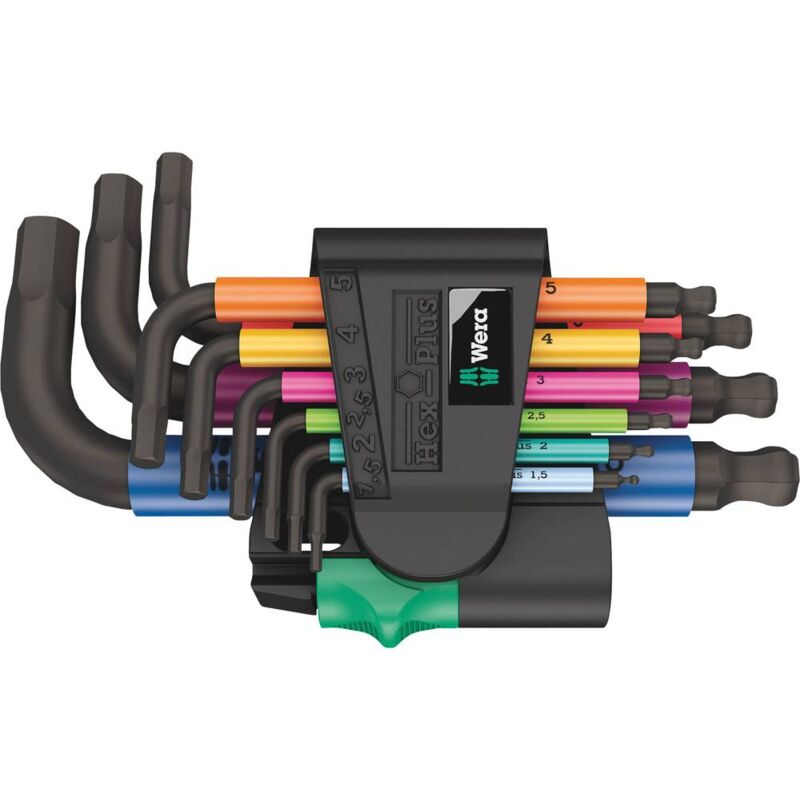 foto del prodotto wera 950 9 hex plus multicolour 2 brugola interna kit di chiavi a brugola 1.5 mm, 2 mm, 2.5 mm, 3 mm, 4 mm, 5 mm, 6 mm,