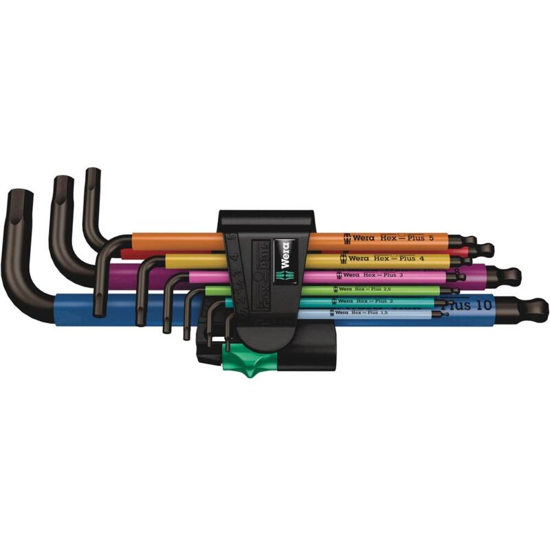 foto del prodotto wera 950 9 kit di chiavi a brugola 1.5 mm, 2 mm, 2.5 mm, 3 mm, 4 mm, 5 mm, 6 mm, 8 mm, 10 mm 9 parti