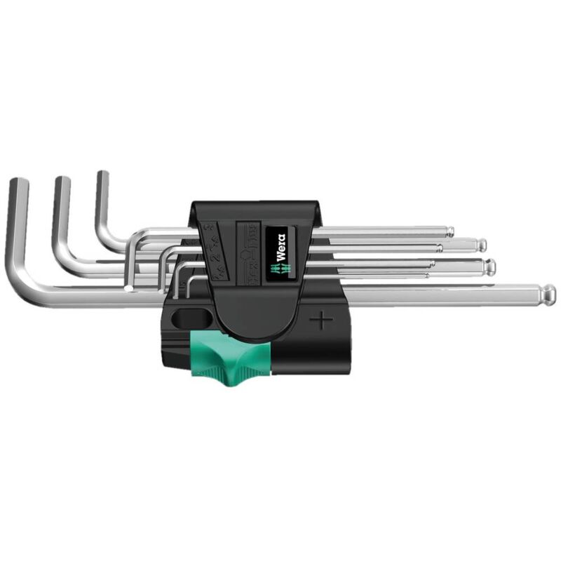 foto del prodotto wera 950 pkl 7 sm n brugola interna kit di chiavi a brugola 1.5 mm, 2 mm, 2.5 mm, 3 mm, 4 mm, 5 mm, 6 mm 7 parti