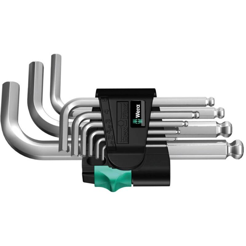 foto del prodotto wera 950 pks 9 sm n brugola interna kit di chiavi a brugola 1.5 mm, 2 mm, 2.5 mm, 3 mm, 4 mm, 5 mm, 6 mm, 8 mm, 10 mm 9