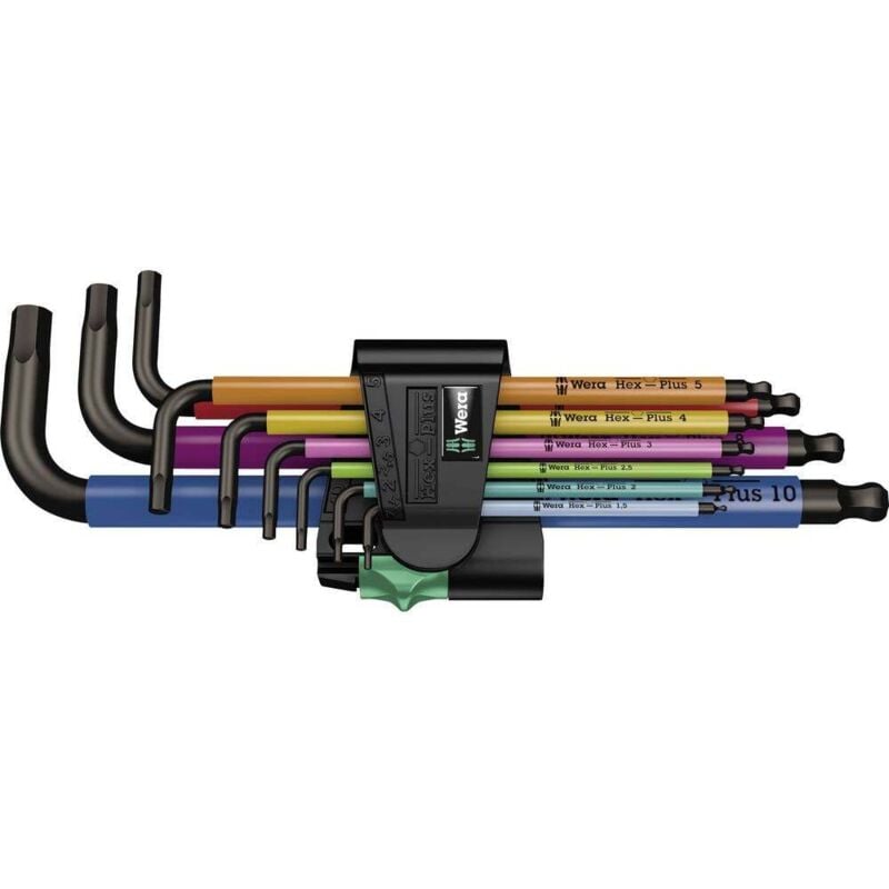 foto del prodotto wera 950 spkl brugola interna kit di chiavi a brugola 1.5 mm, 2 mm, 2.5 mm, 3 mm, 4 mm, 5 mm, 6 mm, 8 mm, 10 mm 9 parti