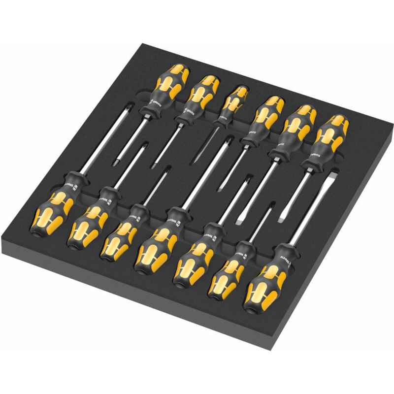 foto del prodotto wera - 9714 set di cacciaviti con inserto in schiuma 1, 13 pezzi