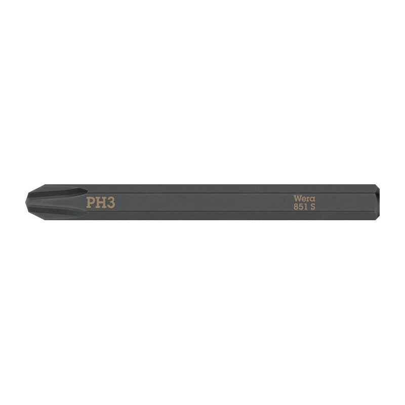 foto del prodotto wera bit 851 s ph 3x70mm 1 4 di pollice 851 s ph 3x70mm l.70mm per 5 