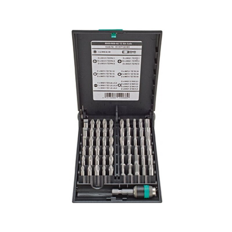 foto del prodotto wera bit assortimento bit safe, 61 parti, slot 6 sezioni ph pz torx 