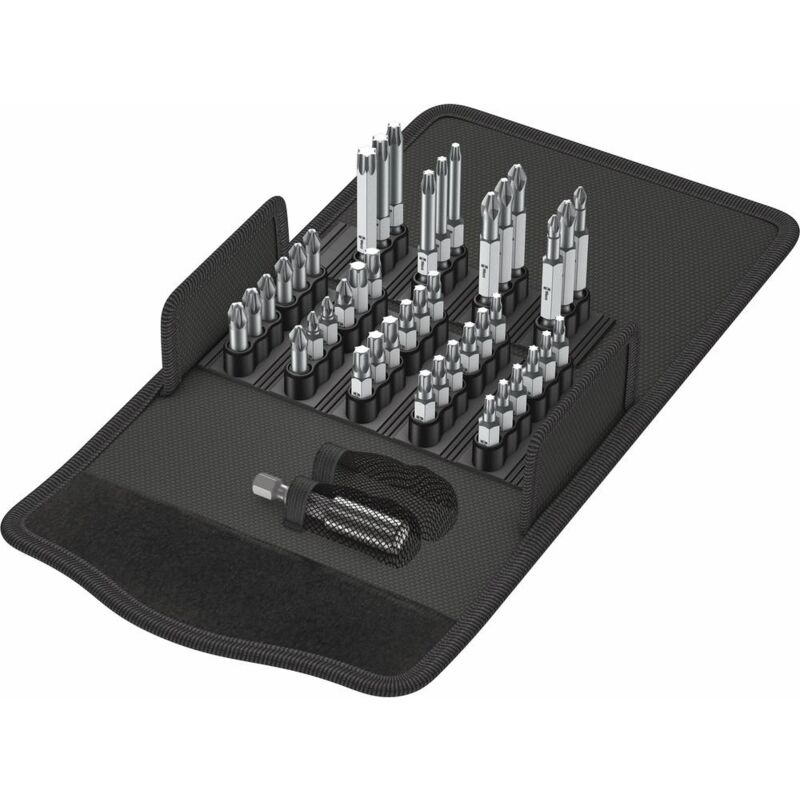foto del prodotto wera bit safe 43 universal 1 05057450001 kit inserti 43 parti croce pozidriv, croce phillips, torx interno torsionszone