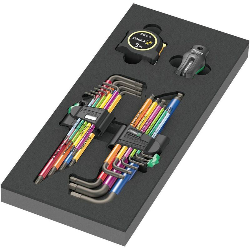 foto del prodotto wera brugola interna, torx kit di chiavi a brugola 1.5 mm, 2 mm, 3 mm, 4 mm, 5 mm, 6 mm, 8 mm, 10 mm 18 parti