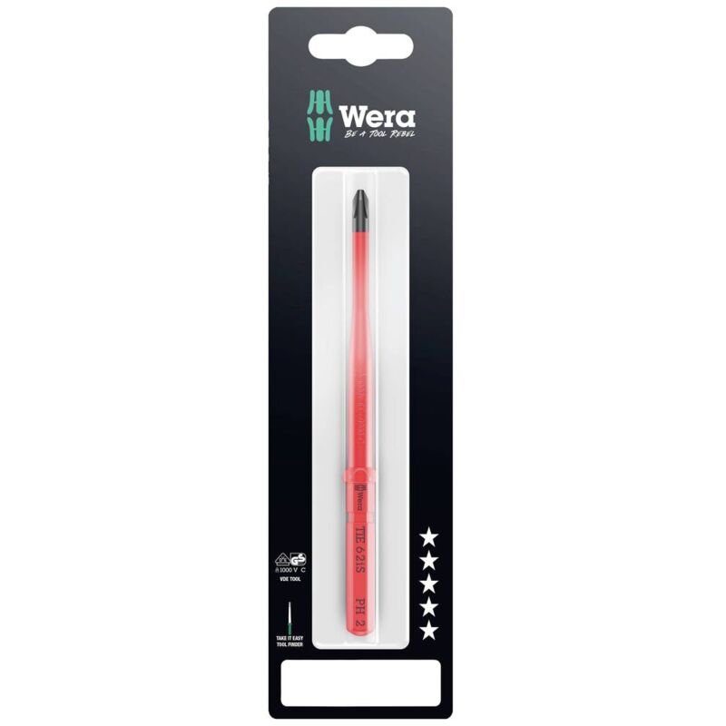 foto del prodotto wera kraftform kompakt vde 62 is ph 2 x 157 mm tie sb elettricisti croce lama intercambiabile per giraviti ph 1