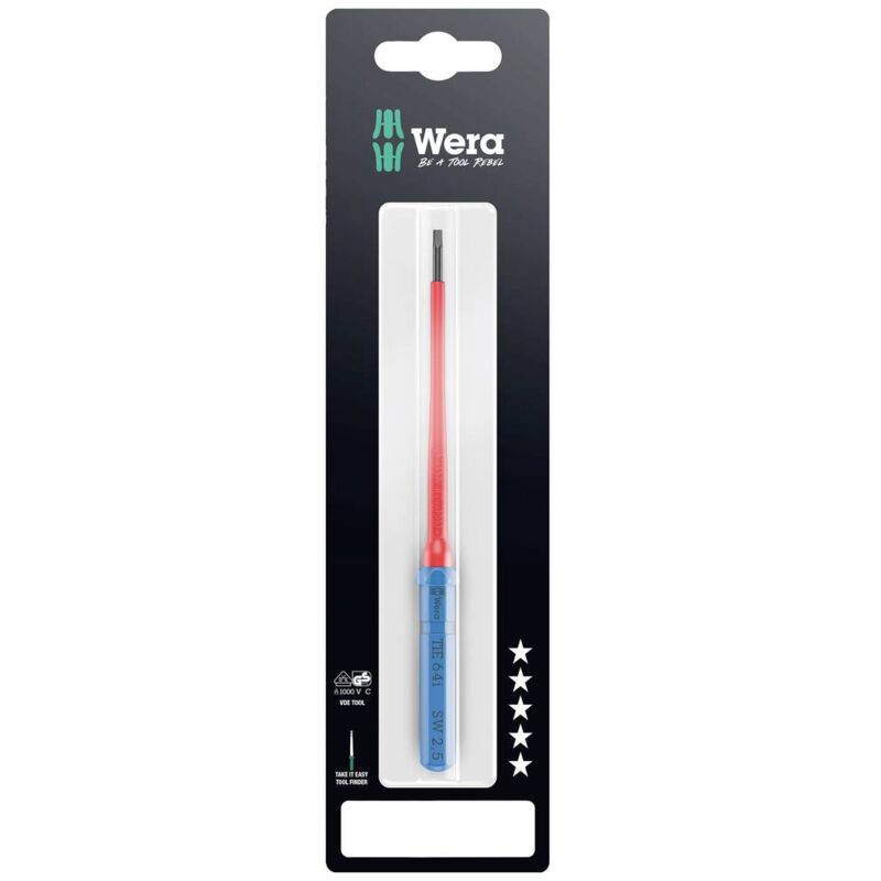 foto del prodotto wera kraftform kompakt vde 64 i 2,5 x 157 mm tie sb elettricisti brugola interna lama intercambiabile per giraviti 2.5