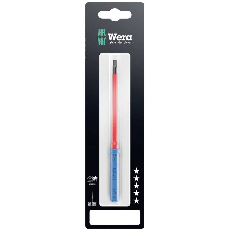 foto del prodotto wera kraftform kompakt vde 64 i 4,0 x 157 mm tie sb elettricisti brugola interna lama intercambiabile per giraviti 4.0