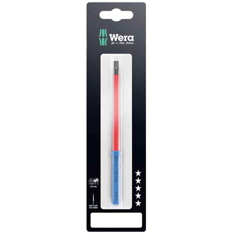 foto del prodotto wera kraftform kompakt vde 64 i 5,0 x 157 mm tie sb elettricisti brugola interna lama intercambiabile per giraviti 5.0