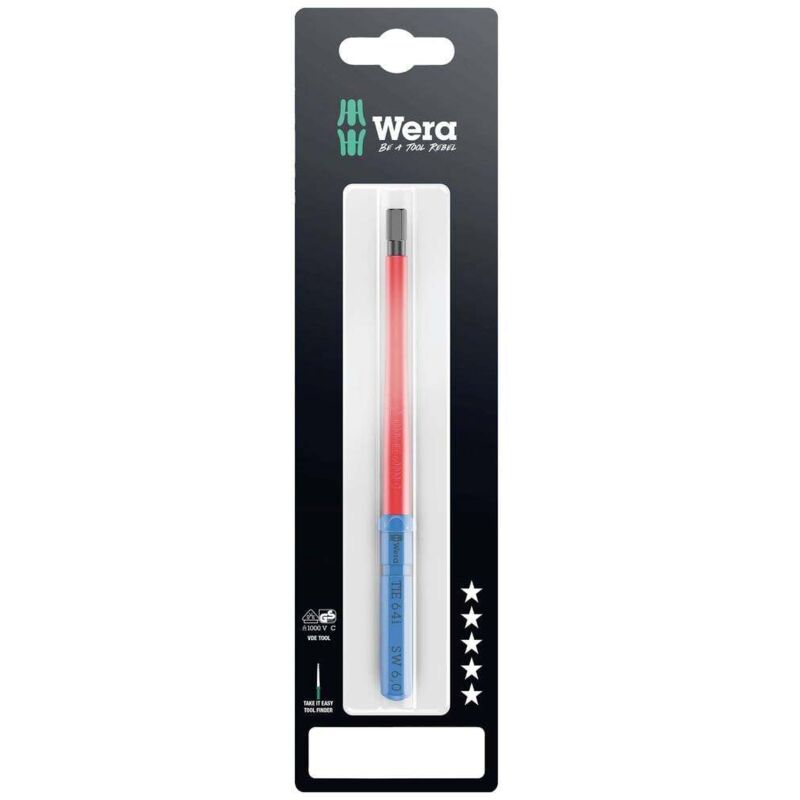 foto del prodotto wera kraftform kompakt vde 64 i 6,0 x 157 mm tie sb elettricisti brugola interna lama intercambiabile per giraviti 6.0