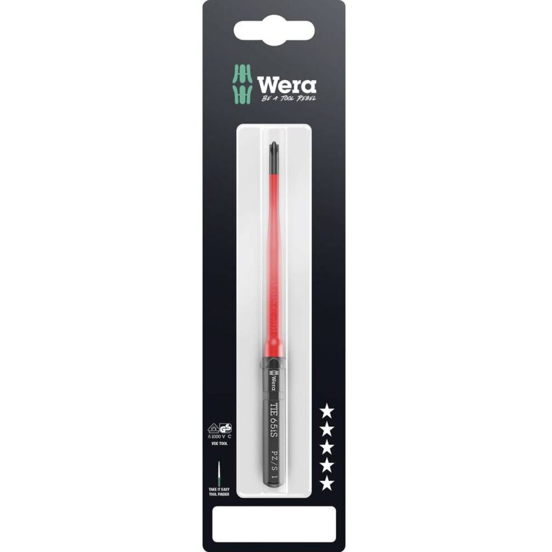 foto del prodotto wera kraftform kompakt vde 65 is pz s 1x157 mm tie sb elettricisti plus minus lama intercambiabile per giraviti 1 m