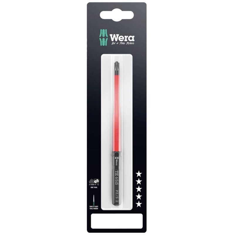 foto del prodotto wera kraftform kompakt vde 65 is pz s 2x157 mm tie sb elettricisti plus minus lama intercambiabile per giraviti 2 m