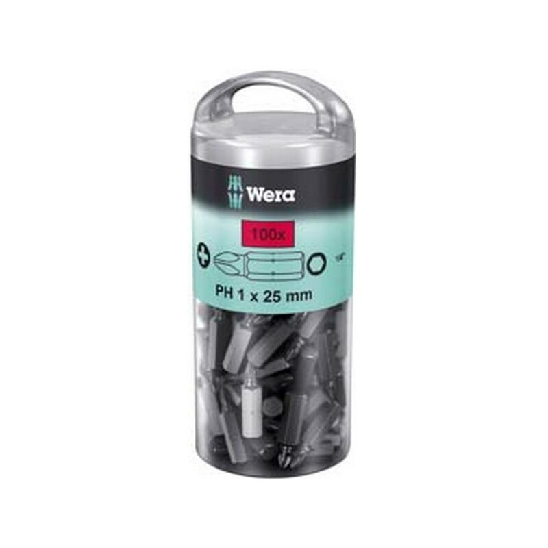 foto del prodotto wera phillips ph 1 4 big pack, 25 mm di lunghezza, dimensione ph 2