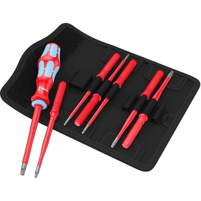 foto del prodotto wera set di cacciaviti isolati kraftform kompakt vde kk vde stainless 8 extra slim 1 8 pezzi 