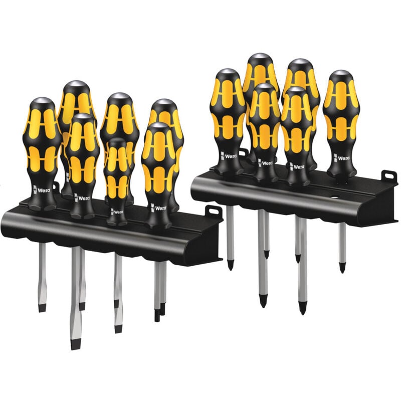 foto del prodotto wera set di cacciaviti kraftform big pack 900 da 13 pezzi, a taglio e a croce
