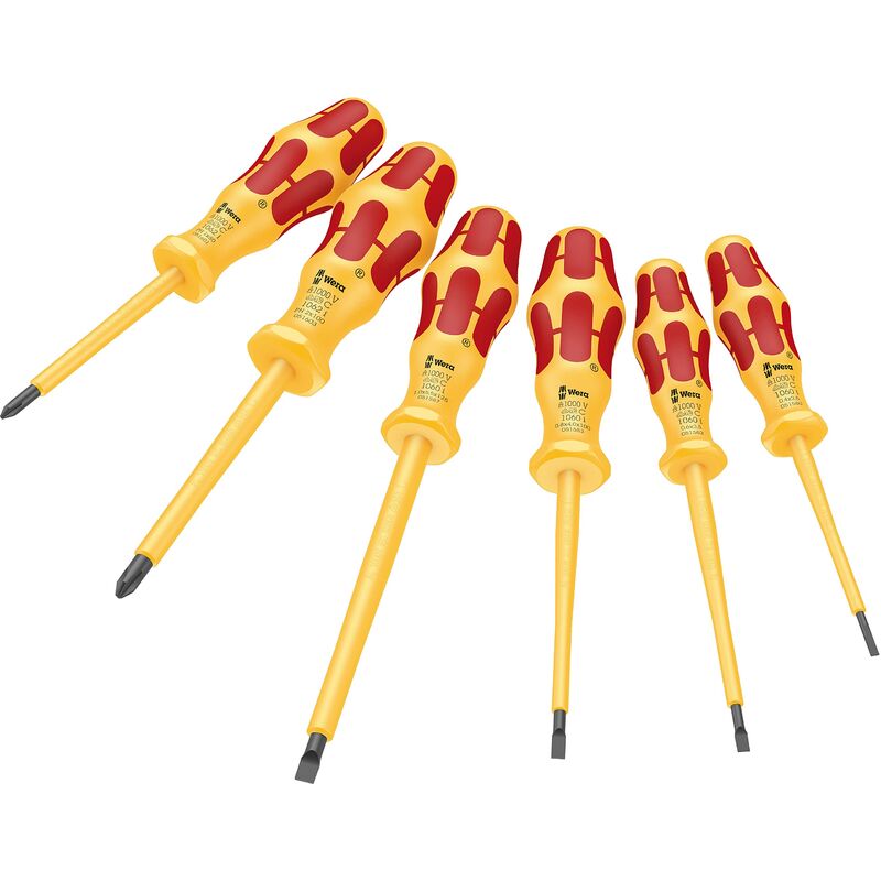 foto del prodotto wera set di cacciaviti kraftform vde 1060 i 1062 i 6, 6 pezzi ph sl