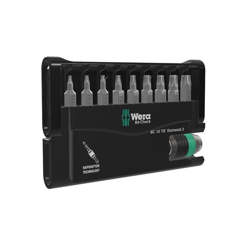 foto del prodotto wera set di punte torx , 10 parti, diamante punta controllare rapidaptor
