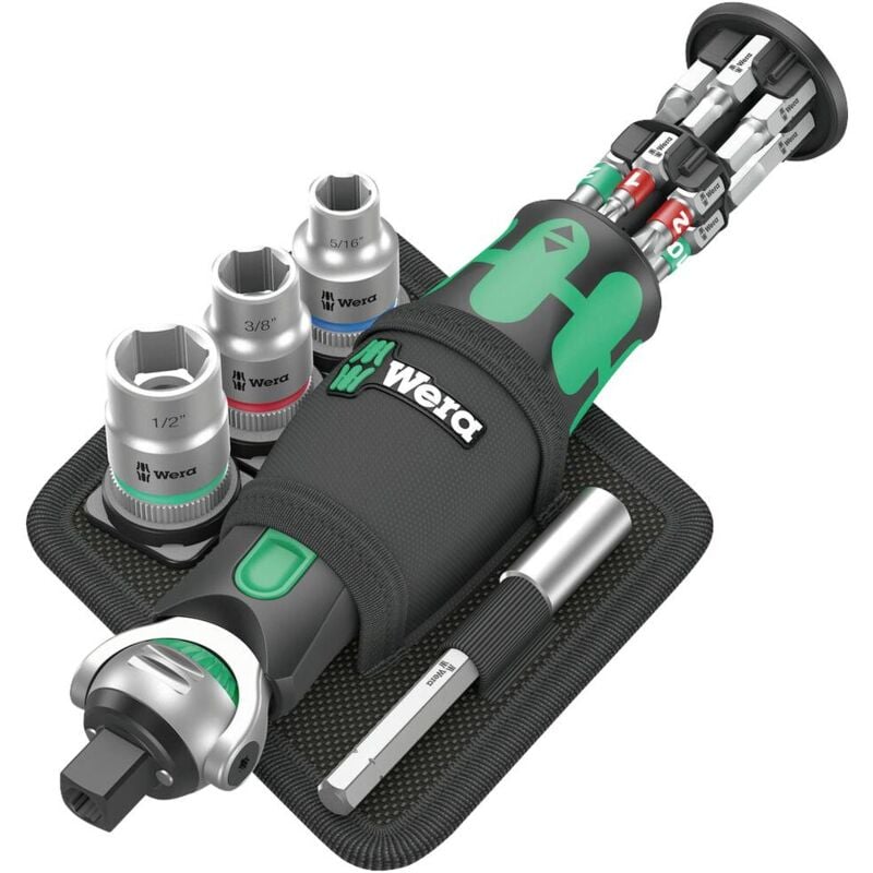 foto del prodotto wera zyklop pocket set imperial 2 cacciavite porta inserti 1 4, 3 8