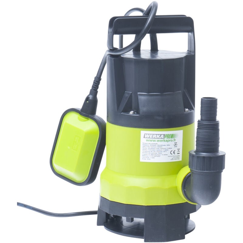 foto del prodotto werka pro pompa sommersa multiuso 400w con galleggiante