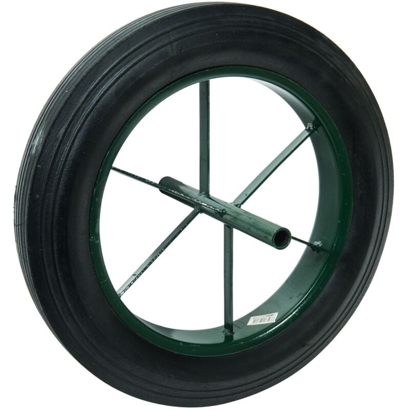 foto del prodotto werka pro ruota antiforatura 15 385 x 66 pneumatico duro e asse 20mm