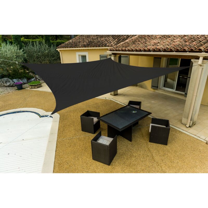 foto del prodotto werka pro telo ombreggiante grigio in poliestere quadrato5 x 5 m