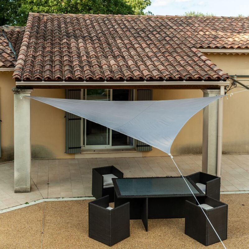 foto del prodotto werka pro telo ombreggiante triangolare 160g m2 taupe 5 x 5 x 5 m