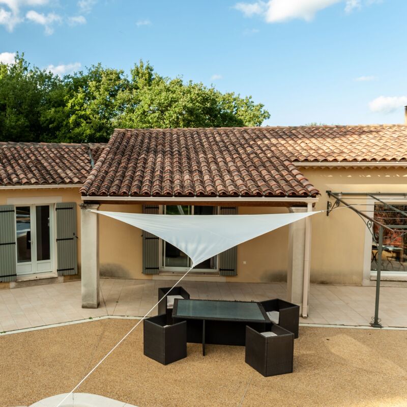 foto del prodotto werka pro telo ombreggiante triangolare crema 5 x 5 x 5m