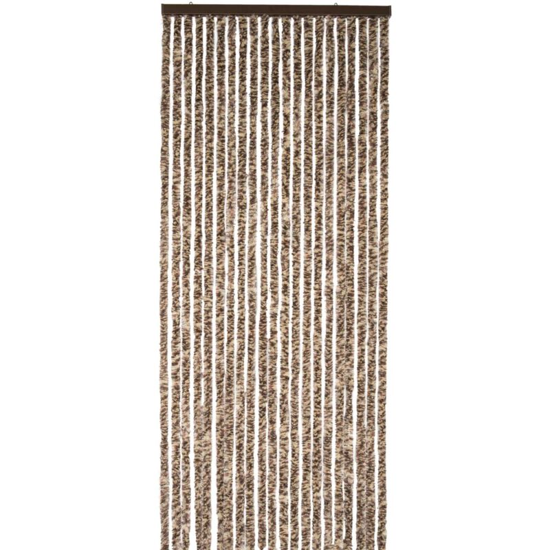foto del prodotto werka pro tenda a chenille marrone e beige 120 x 220 cm